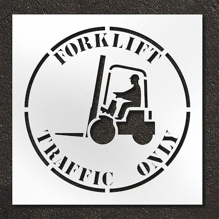Rae Pavement Stencil, Forklift Traffic Only, STL-108-14812 STL-108-14812