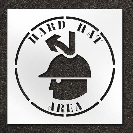Rae Pavement Stencil, Hard Hat Area, STL-108-14813 STL-108-14813