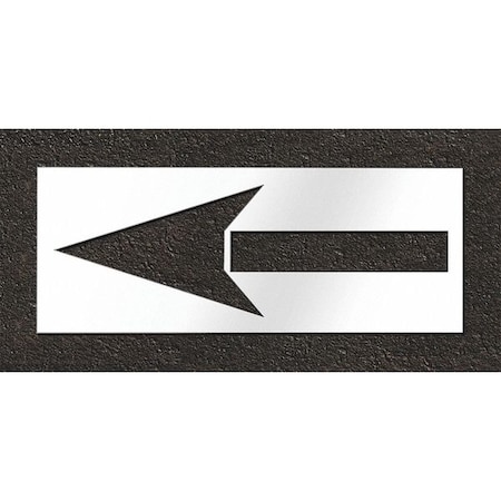 Rae Pavement Stencil, Symbol, Bike Lane Arrow, 24 in Character Height, Not Applicable Font, Clear STL-108-5110