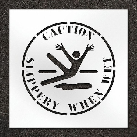 Rae Stencil, Caution Slippery When Wet, STL-108-12403 STL-108-12403