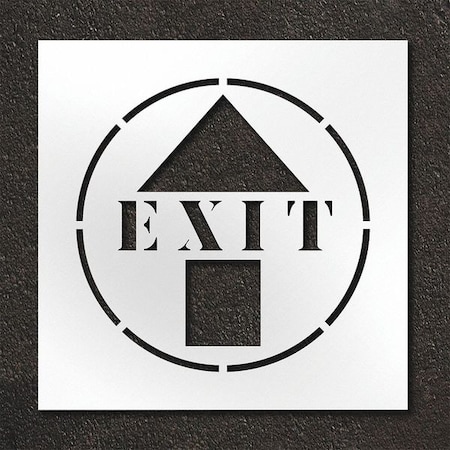 Rae Pavement Stencil, Exit With Arrow, STL-108-12405 STL-108-12405