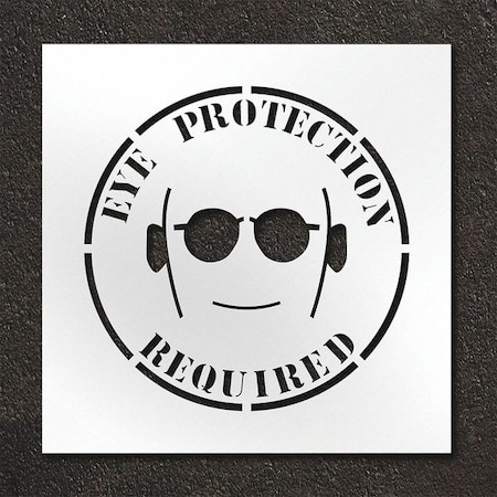 Rae Pavement Stencil, Combination Set, Eye Protection, 24 in Character Height, Clear, 1 Pieces STL-108-12409