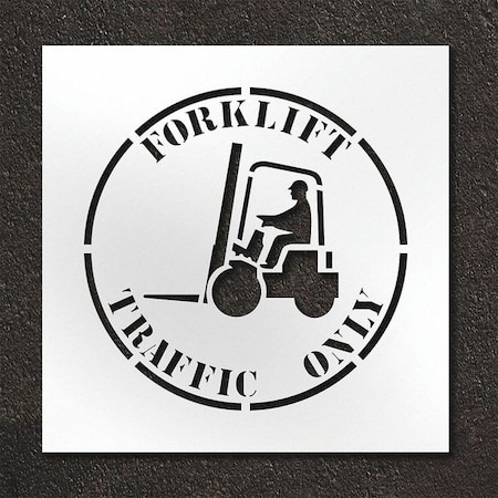 Rae Pavement Stencil, Forklift Traffic Only, STL-108-12412 STL-108-12412