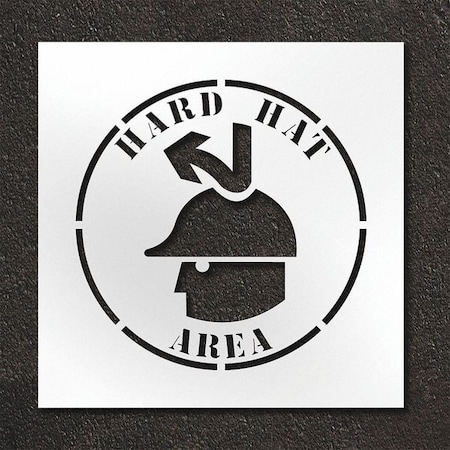 Rae Pavement Stencil, Hard Hat Area, STL-108-12413 STL-108-12413