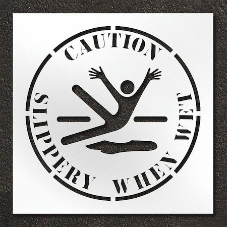 Rae Stencil, Caution Slippery When Wet, STL-108-14803 STL-108-14803