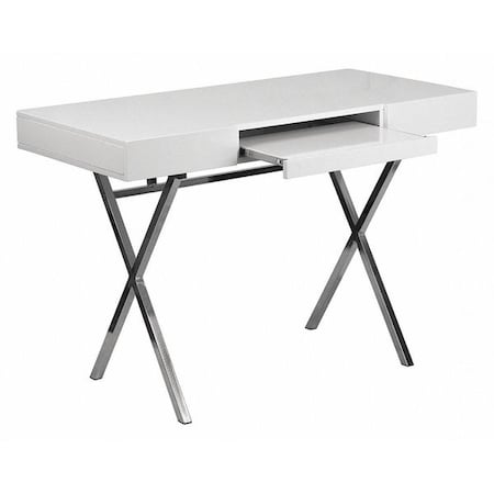 Flash Furniture Computer Desk Office Desk, 21-5/8" D X 30-1/2" H, 44-1/4" W X Plastic, Table Top: Laminate, White NAN-JN-2960-GG