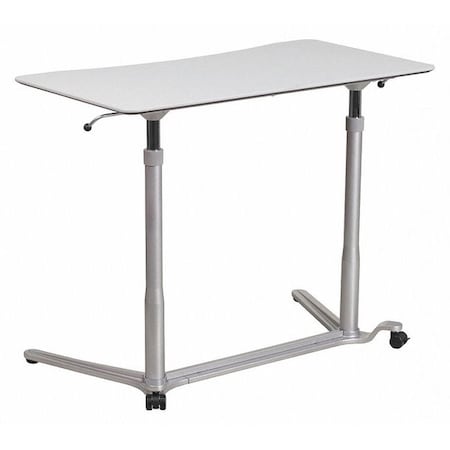 Flash Furniture Computer Desk Office Desk, 20-1/2" D X 29" to 40-3/4" H, 37-3/8" W X Plastic, Table Top: Laminate NAN-IP-6-1-GG