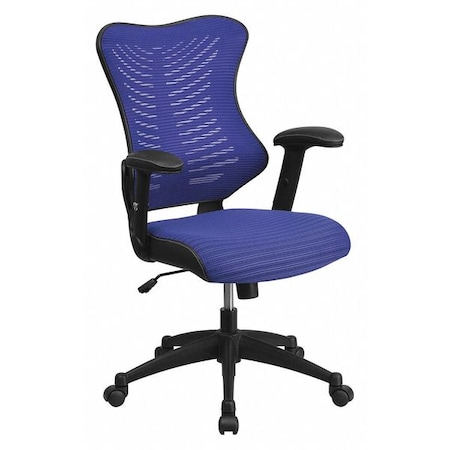 Flash Furniture Executive Chair, Blue Seat, Mesh Back BL-ZP-806-BL-GG