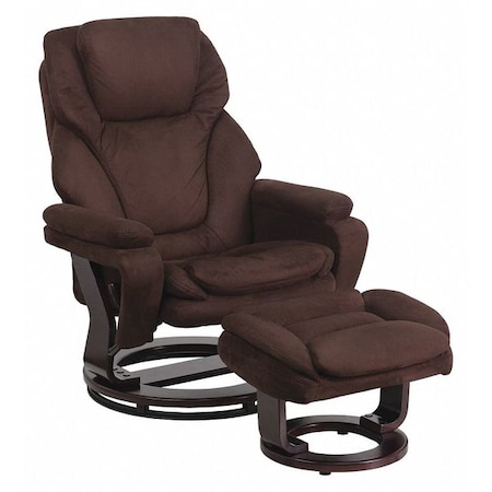 Flash Furniture Brown MIC Multi-Position Recliner and Ottoman BT-70222-MIC-FLAIR-GG