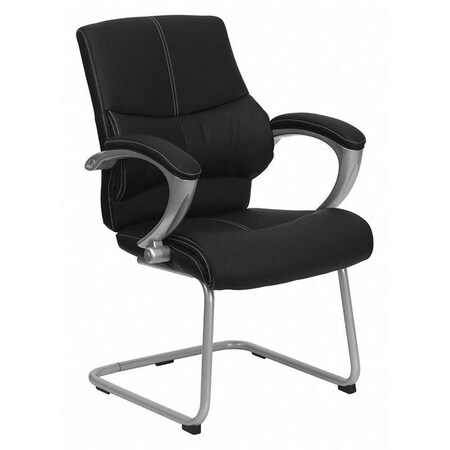 Flash Furniture Contemporary Side Reception Chair, Black Seat, Gray Back, 25 1/4" W 27-1/2" L 38-3/4" H H-9637L-3-SIDE-GG