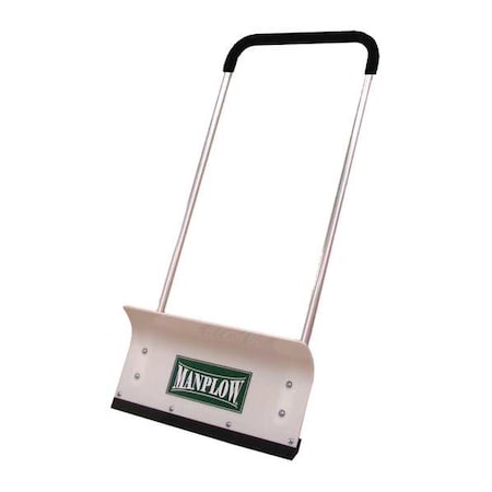 Manplow Snow Shovel, 24 in W x Plastic Blade, 48 in L Aluminum Handle PRO24