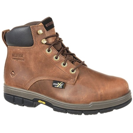 Wolverine Men's 6-Inch Work Boot, 8 XW, Steel Toe, 6 in H, Brown, W10361 W10361