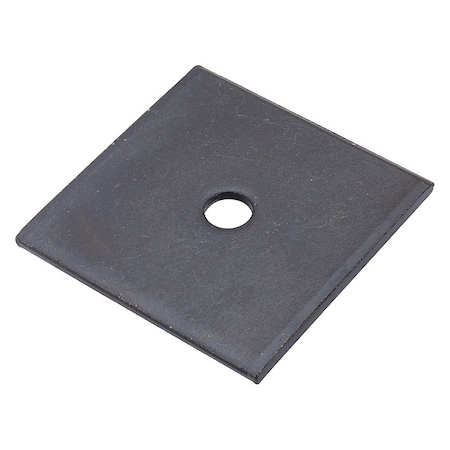 Zoro Select Square Washer, Fits Bolt Size 1/4 in , Low Carbon Steel Black Oxide Finish Z8926-BOX