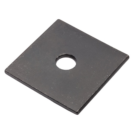 Zoro Select Square Washer, Fits Bolt Size 3/8 in , Low Carbon Steel Black Oxide Finish Z8927-BOX