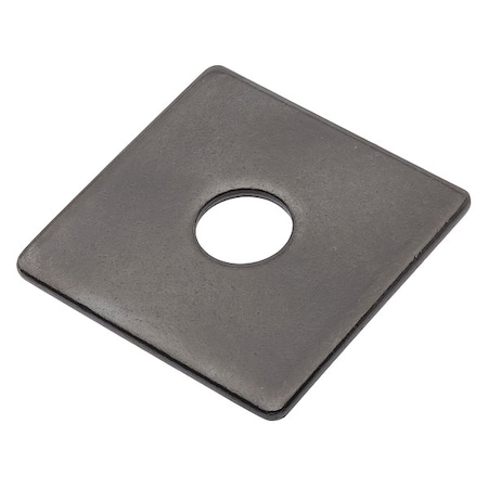 Zoro Select Square Washer, Fits Bolt Size 1/2 in , Low Carbon Steel Black Oxide Finish Z8940-BOX