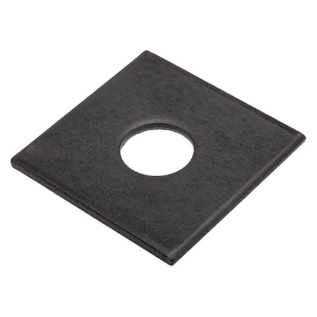 Zoro Select Square Washer, Fits Bolt Size 5/8 in , Low Carbon Steel Black Oxide Finish Z8942-BOX
