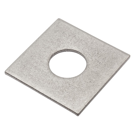 Zoro Select Square Washer, Fits Bolt Size 3/4 in , 18-8 Stainless Steel Plain Finish Z8945-188