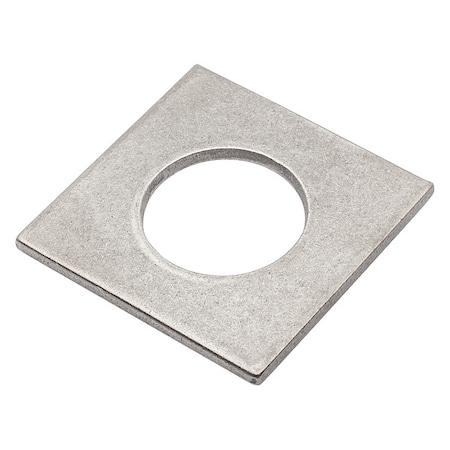 Zoro Select Square Washer, Fits Bolt Size 1 in , 18-8 Stainless Steel Plain Finish Z8933-188