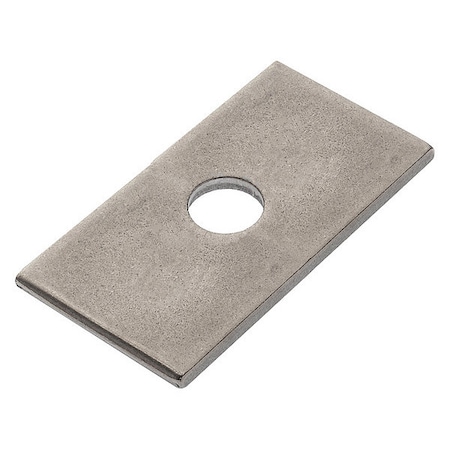 Zoro Select Square Washer, Fits Bolt Size 5/8 in , 18-8 Stainless Steel Plain Finish Z8753-188