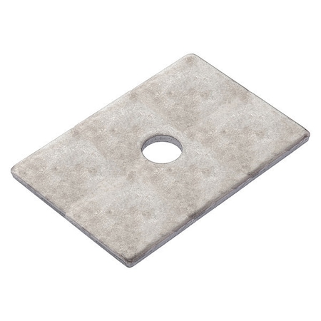Zoro Select Square Washer, Fits Bolt Size 3/4 in , 18-8 Stainless Steel Plain Finish Z8755-188