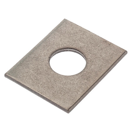Zoro Select Square Washer, Fits Bolt Size 7/8 in , 18-8 Stainless Steel Plain Finish Z8756-188
