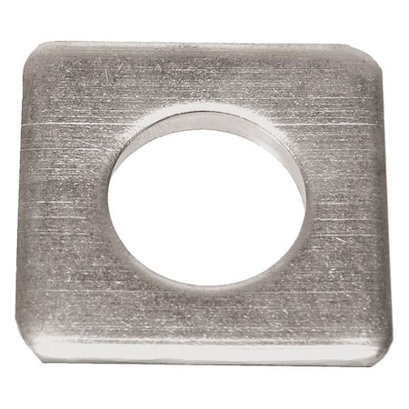 ZORO SELECT Square Washer, Fits Bolt Size 1/2 in Low Carbon Steel, Zinc Plated Finish Z8880-ZN