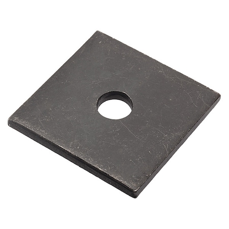 Zoro Select Square Washer, Fits Bolt Size 3/8 in , Low Carbon Steel Black Oxide Finish Z8936-BOX