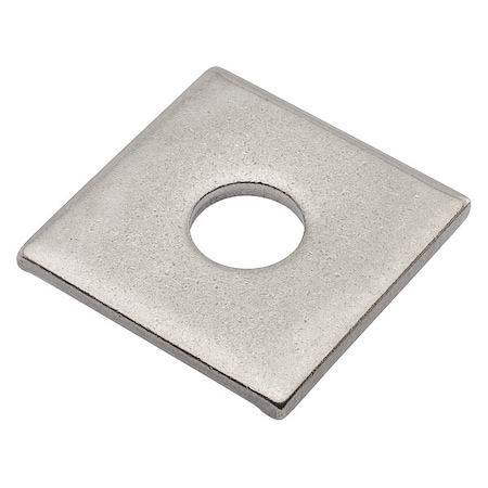 Zoro Select Square Washer, Fits Bolt Size 5/8 in , 18-8 Stainless Steel Plain Finish Z8938-188