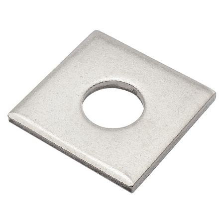 Zoro Select Square Washer, Fits Bolt Size 3/4 in , 18-8 Stainless Steel Plain Finish Z8939-188
