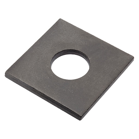 Zoro Select Square Washer, Fits Bolt Size 3/4 in , Low Carbon Steel Black Oxide Finish Z8939-BOX