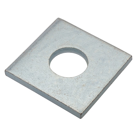 Zoro Select Square Washer, Fits Bolt Size 3/4 in , Steel Zinc Plated Finish Z8939-ZN