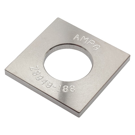 Zoro Select Square Washer, Fits Bolt Size 1 in , 18-8 Stainless Steel Plain Finish Z8949-188
