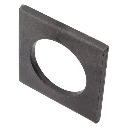 Zoro Select Square Washer, Fits Bolt Size 1 1/4 in , Steel Black Oxide Finish Z8951-BOX