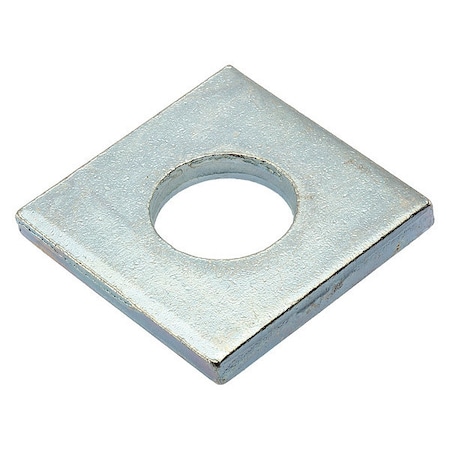 Zoro Select Square Washer, Fits Bolt Size 7/8 in , Steel Zinc Plated Finish Z8960-ZN