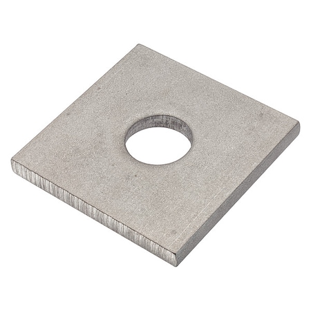 Zoro Select Square Washer, Fits Bolt Size 3/4 in , 18-8 Stainless Steel Plain Finish Z8757-188