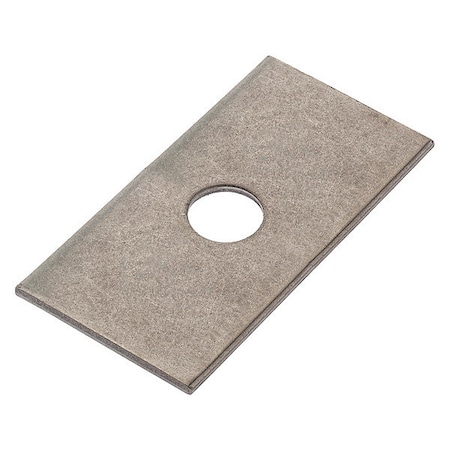 Zoro Select Square Washer, Fits Bolt Size 5/8 in , 18-8 Stainless Steel Plain Finish Z8775-188