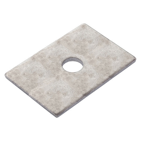 Zoro Select Square Washer, Fits Bolt Size 3/4 in , 18-8 Stainless Steel Plain Finish Z8776-188