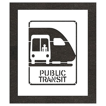 Rae Pavement Stencil, Combination Set, Bus, 24 in Character Height, Low Density Polyethylene (LDPE) STL-116-52432