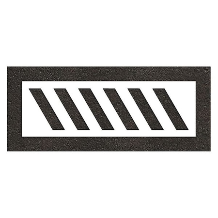 Rae Pavement Stencil, Symbol, Slash, 24 in Character Height, Low Density Polyethylene (LDPE), White STL-116-52435