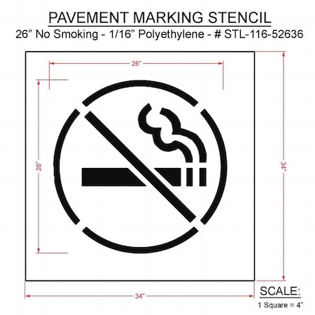 Rae Pavement Stencil, Symbol, Parking Lot Symbols, 26 in Character Height, White, 1 Pieces STL-116-52636
