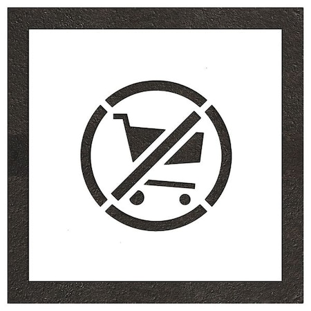 Rae Pavement Stencil, Symbol, Parking Lot Symbols, 12 in Character Height, Not Applicable Font, White STL-108-51237