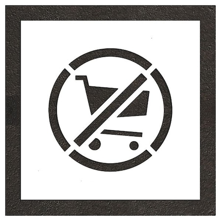 Rae Pavement Stencil, Symbol, Parking Lot Symbols, 18 in Character Height, Not Applicable Font, White STL-116-51837