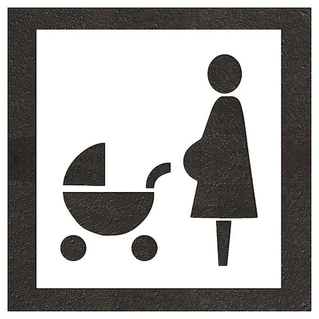 Rae Pavement Stencil, Symbol, Parking Lot Symbols, 36 in Character Height, White, 1 Pieces STL-116-53638