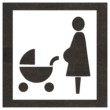 Rae Pavement Stencil, Symbol, Parking Lot Symbols, 48 in Character Height, Not Applicable Font, White STL-108-54838
