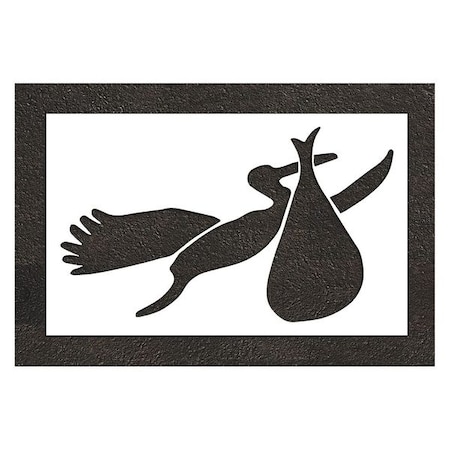 Rae Pavement Stencil, Symbol, Parking Lot Symbols, 56 in Character Height, Not Applicable Font, White STL-116-55639