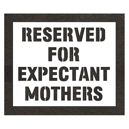 Rae Pavement Stencil, Message, Parking Lot Symbols, 41 in Character Height, Highway Gothic Font, White STL-116-50840