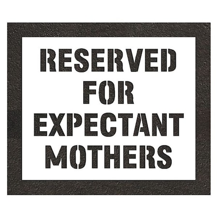 Rae Pavement Stencil, Message, Parking Lot Symbols, 49 in Character Height, Highway Gothic Font, White STL-116-51040