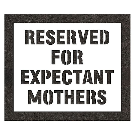 Rae Pavement Stencil, Message, Parking Lot Symbols, 49 in Character Height, Highway Gothic Font, White STL-108-51040