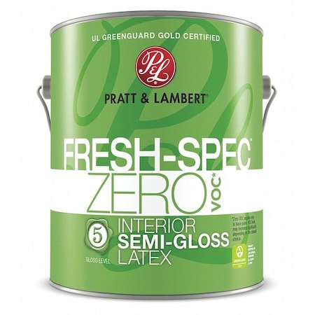 Pratt &amp; Lambert Interior Paint, Semi-Gloss, Latex Base, Gossamer, 1 gal ...