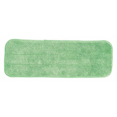 Hospeco Flat Mop Pad, Hook-and-Loop Connection, Green, Microfiber, PK12, 2504-SPH-MFP-16G 2504-SPH-MFP-16G